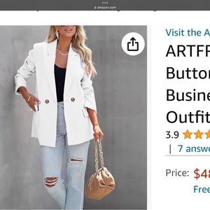 ARTFREE Womens Casual Blazer  Long Sleeve   Outfits with Pockets size X Small